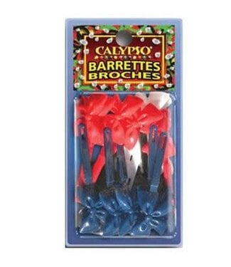 CALYPSO BARRETTES BOWS ASSRTD COLORS
