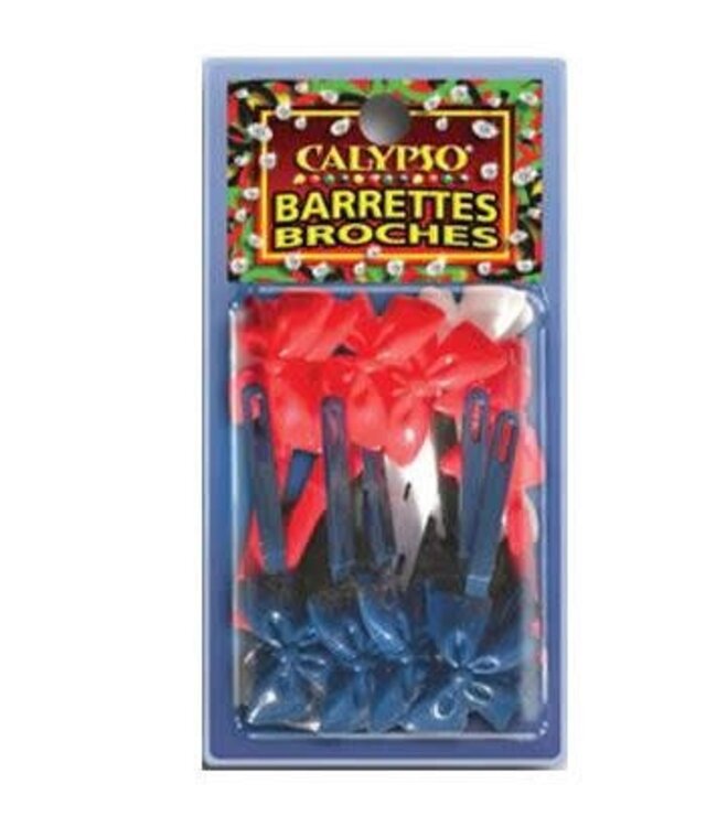 CALYPSO BARRETTES BOWS ASSRTD COLORS