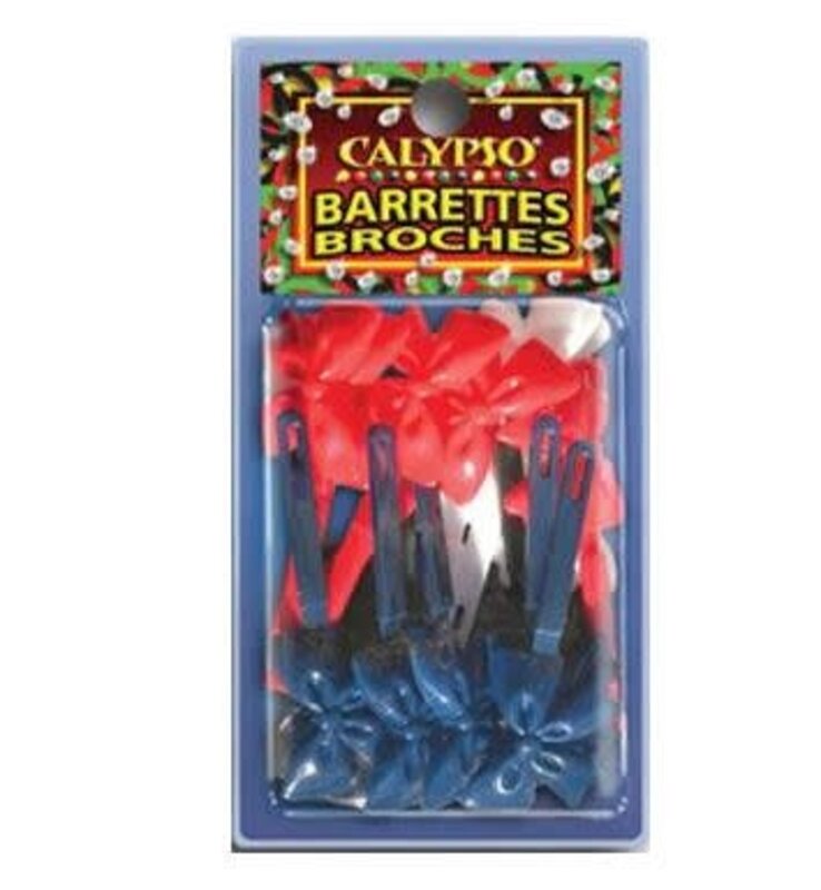 CALYPSO BARRETTES BOWS ASSRTD COLORS