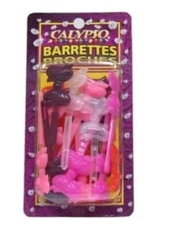 CALYPSO BARRETTES BOWS ASSRTD COLORS