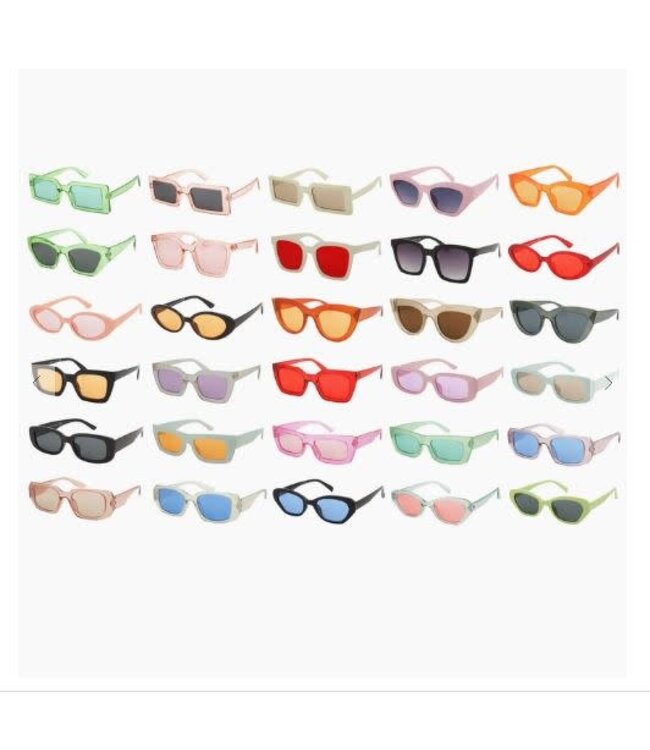 SAREBYS BEAUTY SUPPLY COACHELLA STYLE SUNGLASSES ASSRTD COLORS AND SHAPES