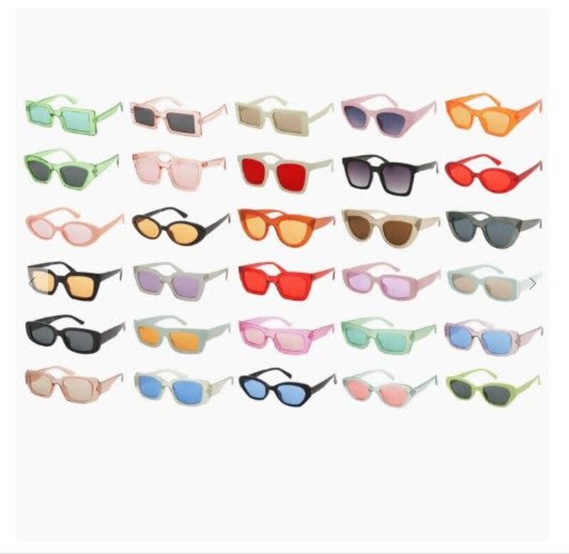 SAREBYS BEAUTY SUPPLY COACHELLA STYLE SUNGLASSES ASSRTD COLORS AND SHAPES