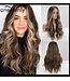 ONE N ONLY  LC179-10 M06241  LONG MIDDLE PART WAVE WOMEN WIG # OMBRE BROWN/BLONDE