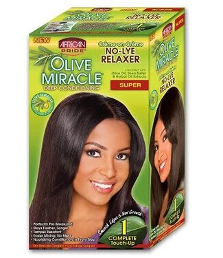 AFRICAN PRIDE OLIVE MIRACLE NO LYE SUPER RELAXER KIT