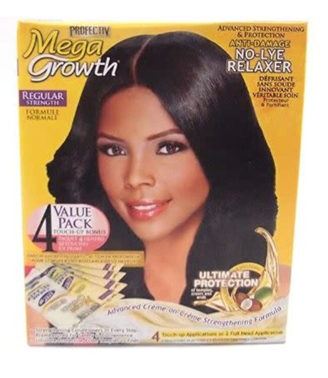 MEGA GROWTH NO LYE RELAXER 4 PACK