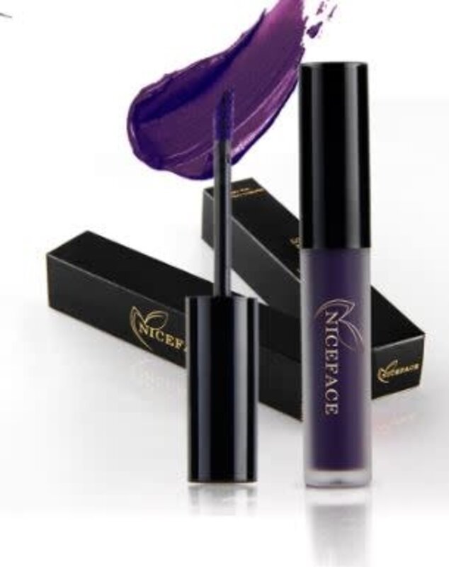 NICEFACE COLOR LIQUID LIPSTICK WATERPROOF LONG LASTING DEEP DARK PURPLE