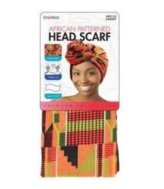 DONNA AFRICAN PATTERNED HEAD SCARF