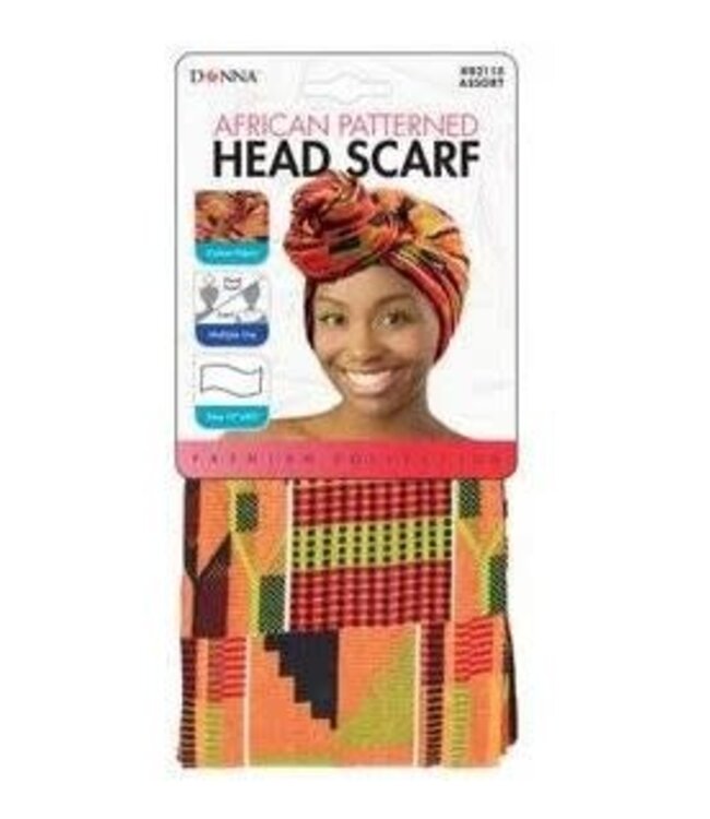 DONNA AFRICAN PATTERNED HEAD SCARF
