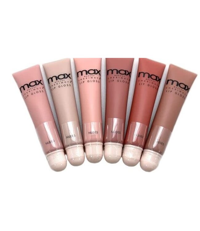 MAX MAX CHERIMOYA HIGH PIGMENT CREAMY LIP GLOSS NUDE SHADES
