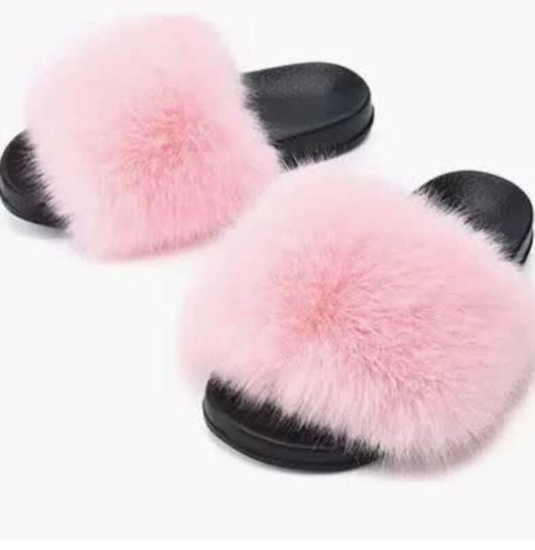 Fluffy slidez Faux Fur Slides Fuzzy Fluffy Slippers Flat Soft India | Ubuy