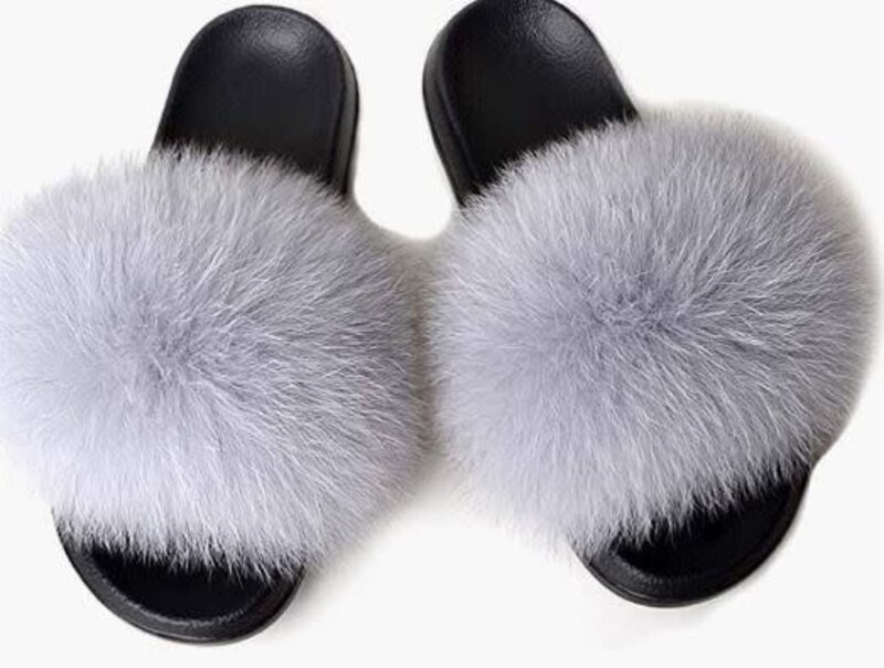 DENA LIVES LONG FUZZY SLIPPERS