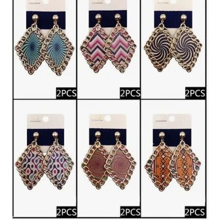AJ WOOD WITH CHAIN DANGLE EARRING PATTERN