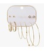 SUPERSTAR STUD AND HOOP EARRINGS 6PC SET GOLD