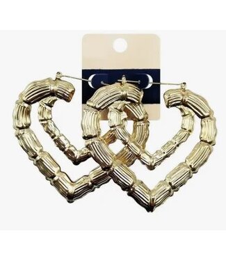 GOLD BAMBOO EARRINGS