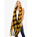 SAREBYS BEAUTY SUPPLY PLAID  PATTERN FRINGE SCARF