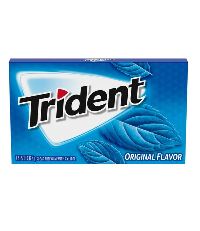 TRIDENT TRIDENT ORIGINAL FLAVOR SUGAR FREE GUM /BLUE