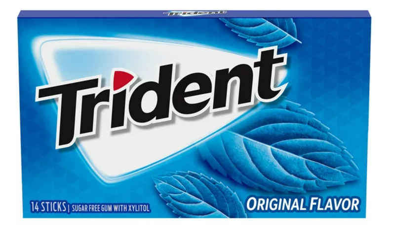 TRIDENT TRIDENT ORIGINAL FLAVOR SUGAR FREE GUM /BLUE