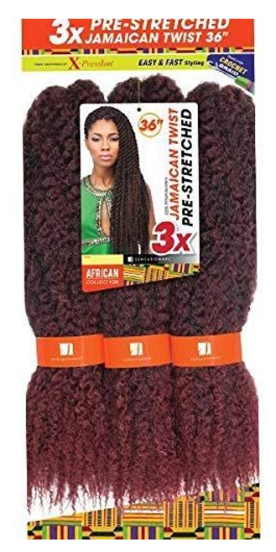 SENSATIONNEL 3X JAMAICAN TWIST PRE-STRETCHED 36"  1B