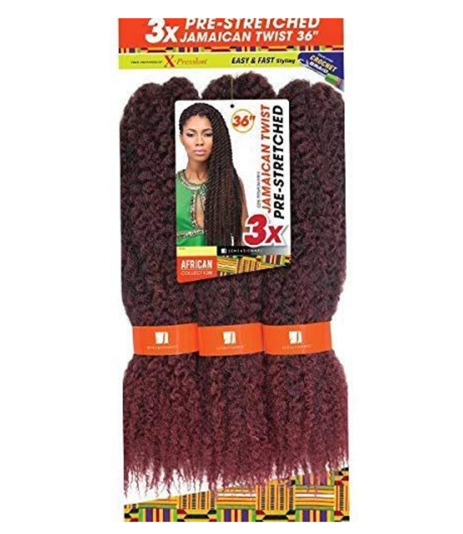 SENSATIONNEL 3X JAMAICAN TWIST PRE-STRETCHED 36"  1B