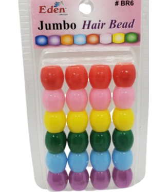 HAIR BEAD-JUMBO SIZE/24CT(RAINBOW)