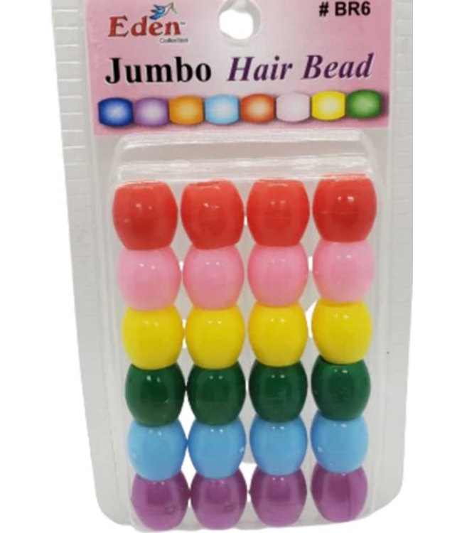 HAIR BEAD-JUMBO SIZE/24CT(RAINBOW)