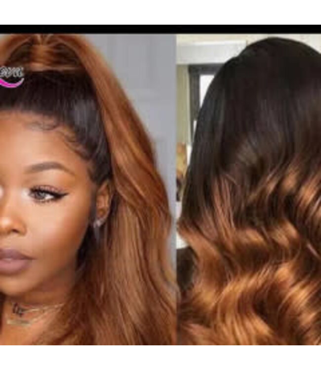 A.X. BODY WAVE HD HH 4X4 LACE FRONT WIG