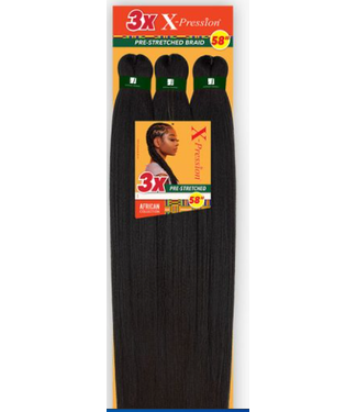 3X XPRESSION PRESTRETCHED BRAID 58" 2