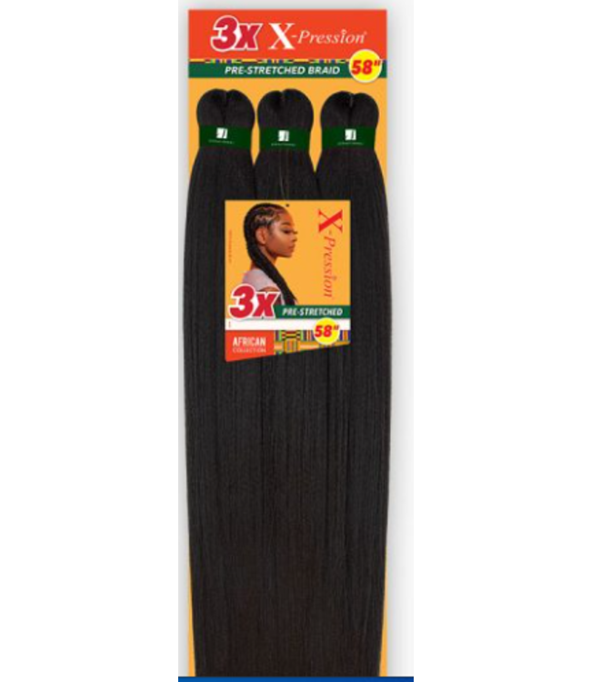 3X XPRESSION PRESTRETCHED BRAID 58" 2