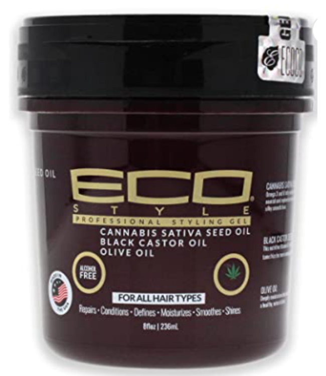 ECO ECO STYLE CANABIS SATIVA BLK CASTR OLIVE OIL GEL 8OZ