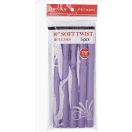 DONNA SOFT TWIST ROLLERS PURPLE 10 7/8