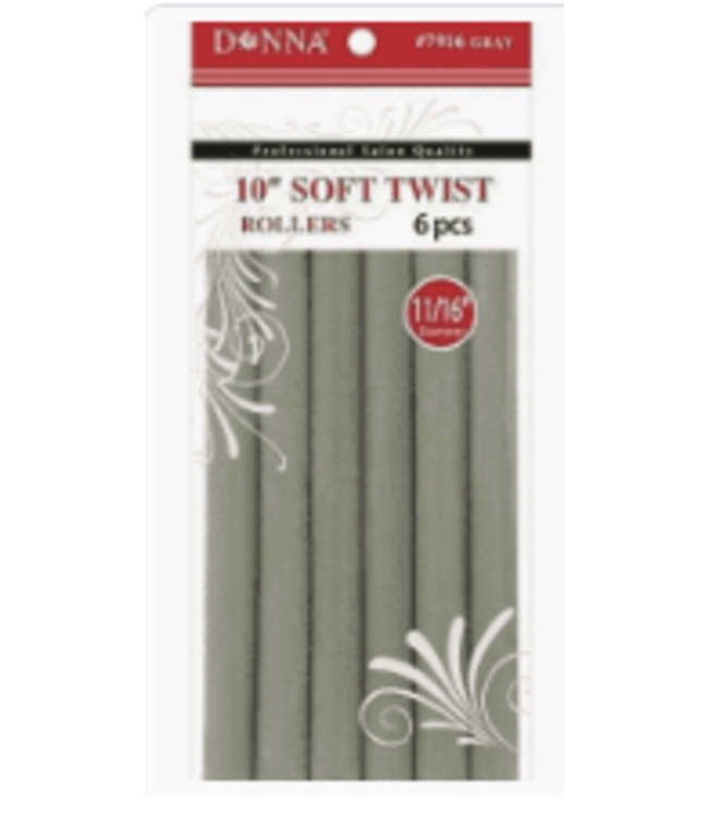 DONNA SOFT TWIST ROLLERS L. GREY 10 11/16