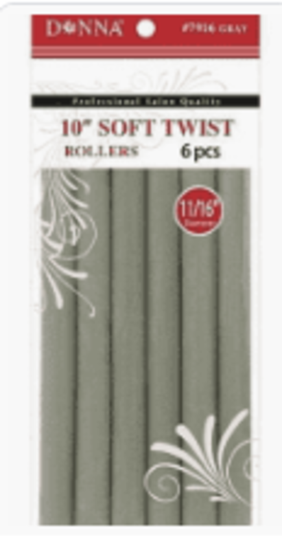 DONNA SOFT TWIST ROLLERS L. GREY 10 11/16