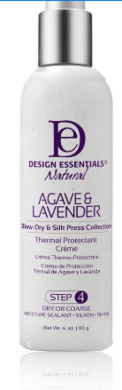 DESIGN ESSENTIALS AGAVE & LAVENDER BLOW DRY & SILK PRESS COLLECTION CREME  STEP 4 - Sarebys Beauty Supply