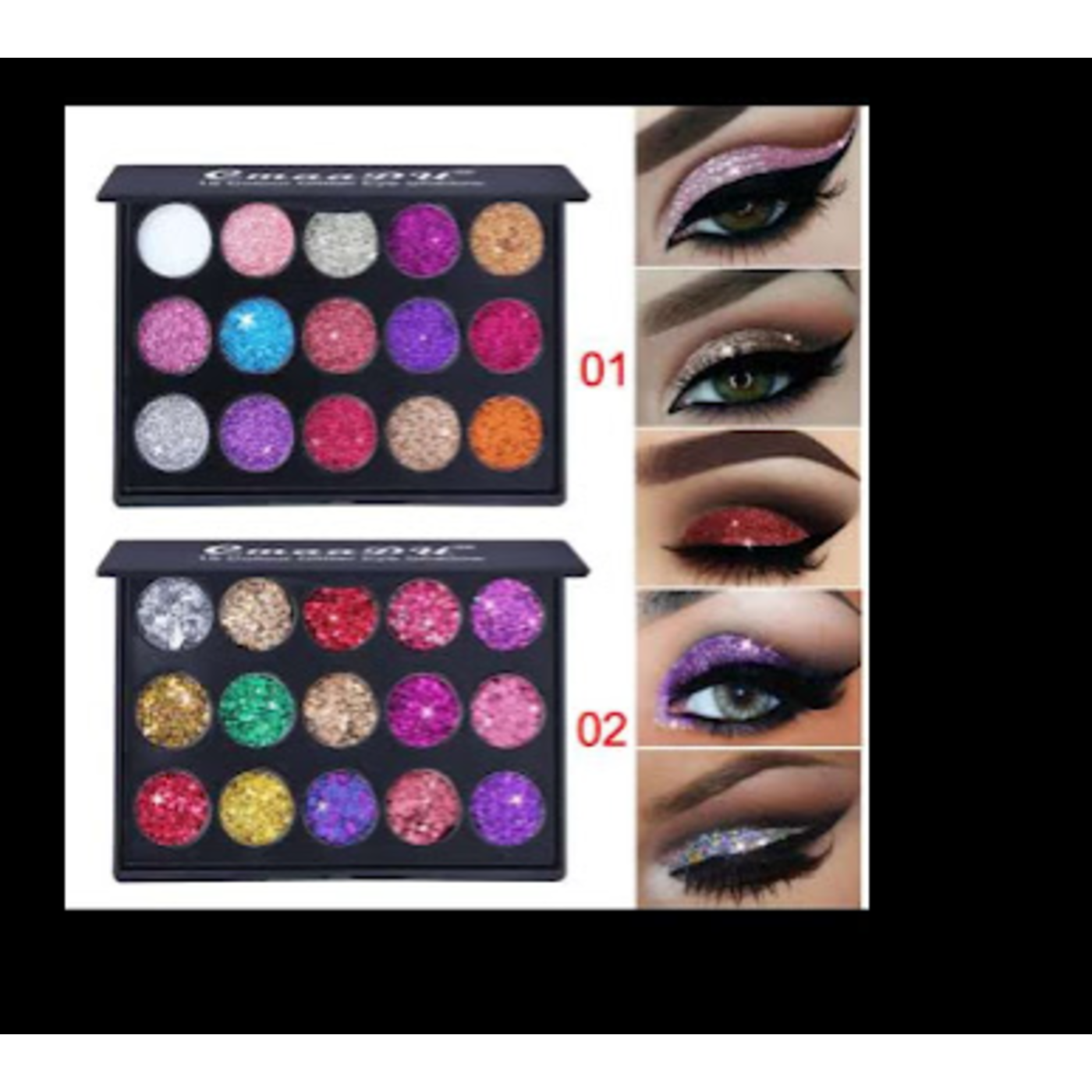 15 COLOR GLITTER EYE SHADOW PALLET Sarebys Beauty Supply