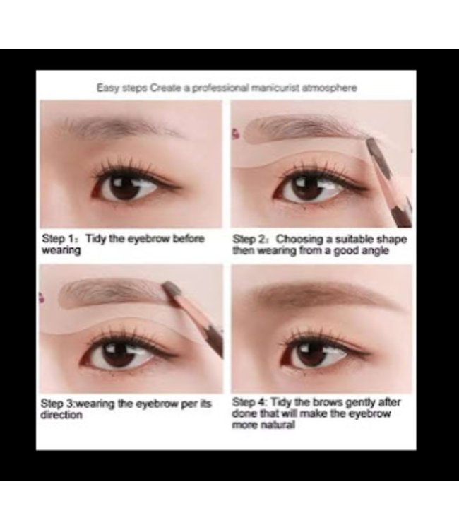 10PC SET EYEBROW SHAPER STENCIL