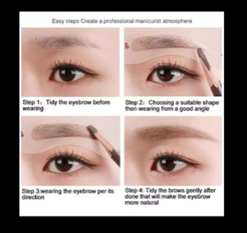 10PC SET EYEBROW SHAPER STENCIL