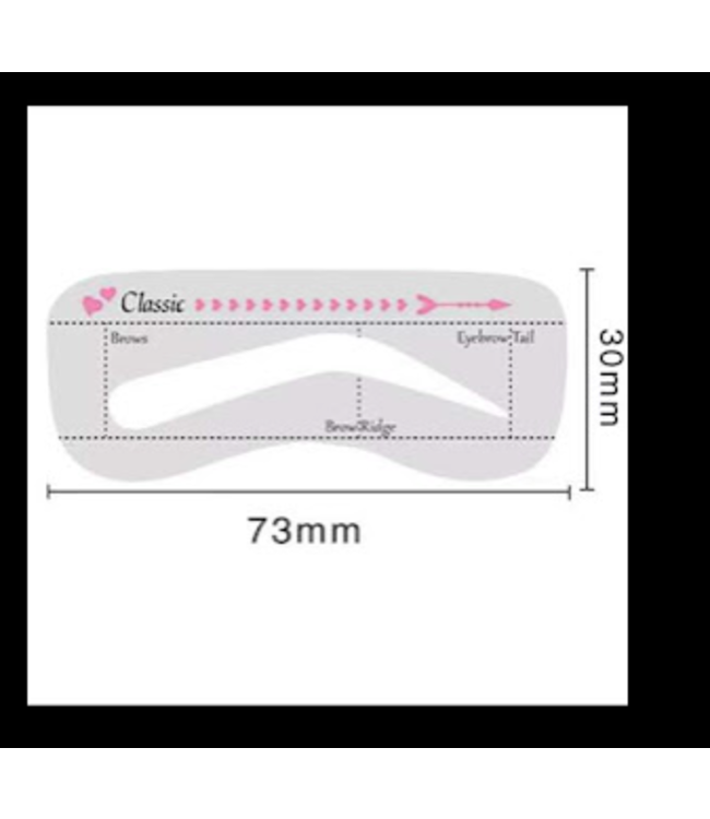 10PC SET EYEBROW SHAPER STENCIL