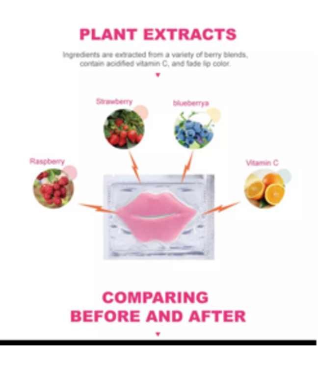 SUPER LIP PLUMPER PINK CRYSTAL COLLAGEN LIP MASK