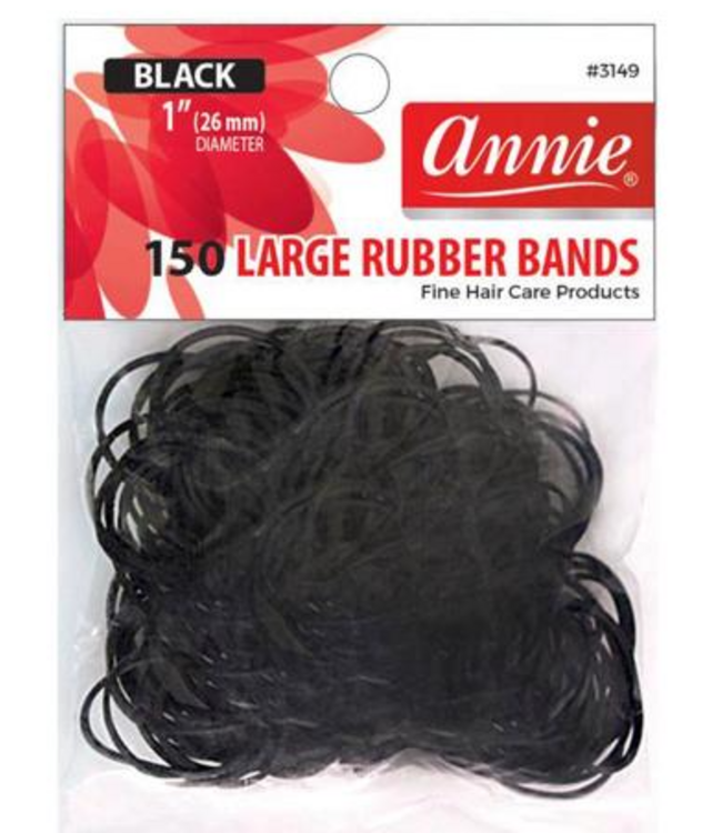 RUBBER BANDS LARGE BLACK 150