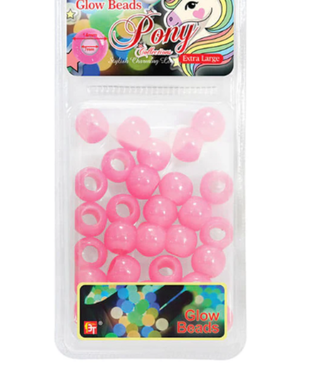 BT GLOW IN THE DARK MEDIUM ROUND BEADS