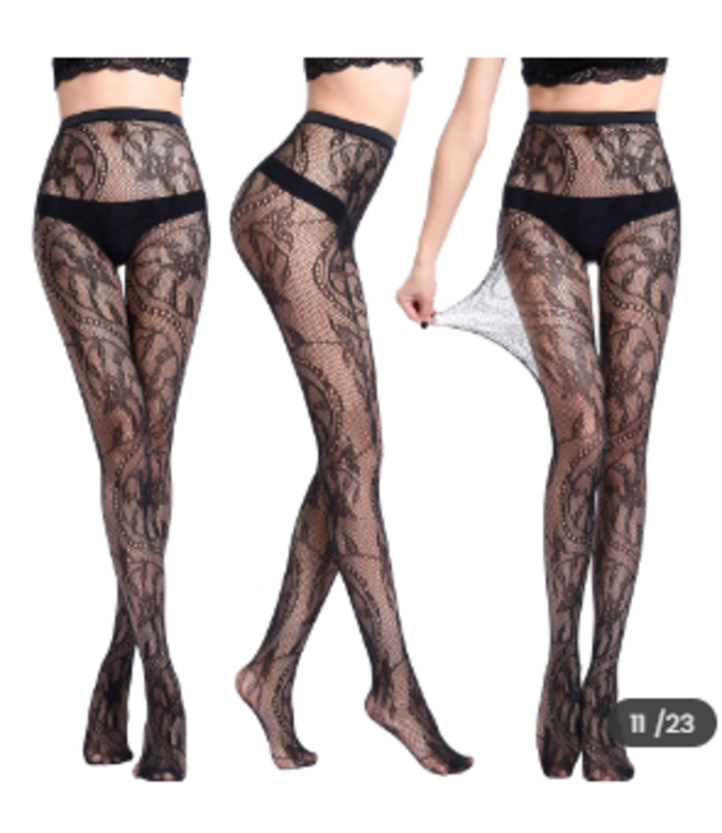 SAREBYS BEAUTY SUPPLY WOMEN SEXY FASHION BLACK HOLLOW STOCKINGS