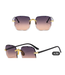 SAREBYS BEAUTY SUPPLY Women'S Fashion Personality Two Color Gradient Rimless Cut Edge Square Frame Sunglasses