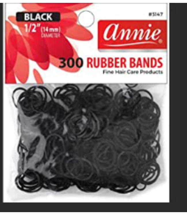 ANNIE BLACK RUBBERBANDS 300CT 14MM