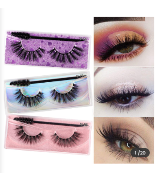 SAREBYS BEAUTY SUPPLY 3D MINK LASHES NATURAL FALSE LASHES W/ LASH BRUSH