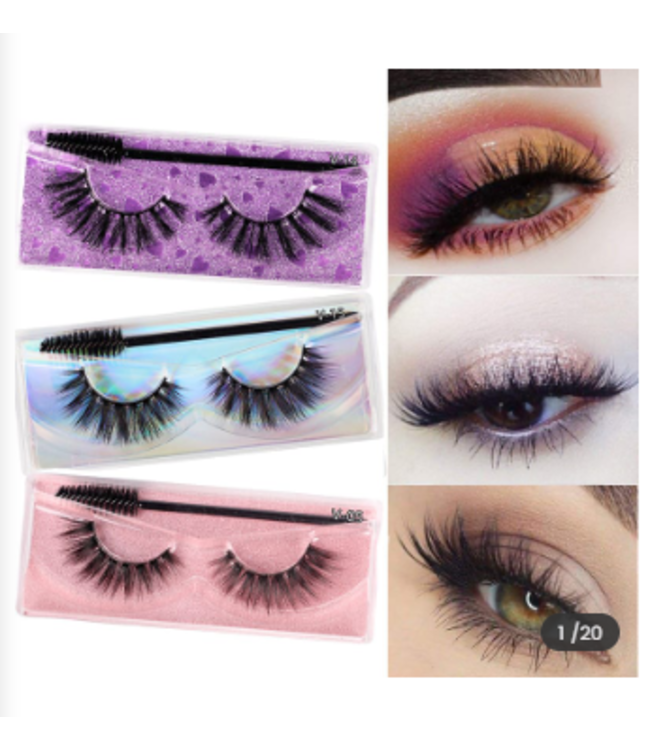 SAREBYS BEAUTY SUPPLY 3D MINK LASHES NATURAL FALSE LASHES W/ LASH BRUSH