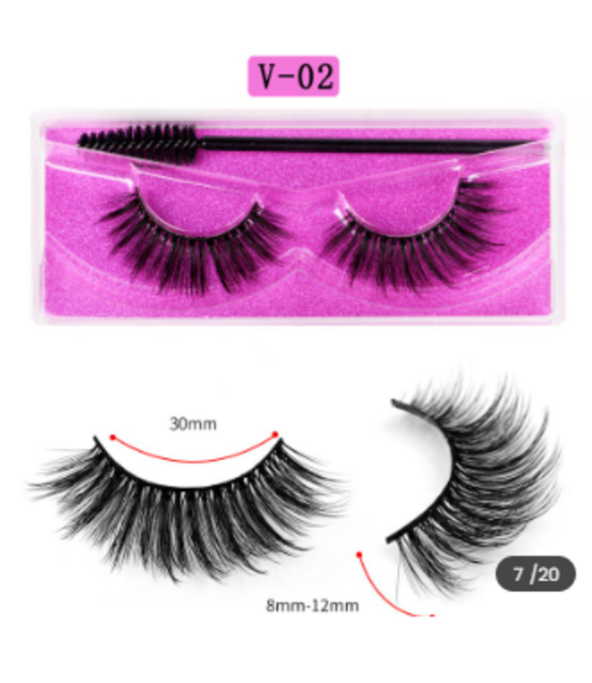SAREBYS BEAUTY SUPPLY 3D MINK LASHES NATURAL FALSE LASHES W/ LASH BRUSH