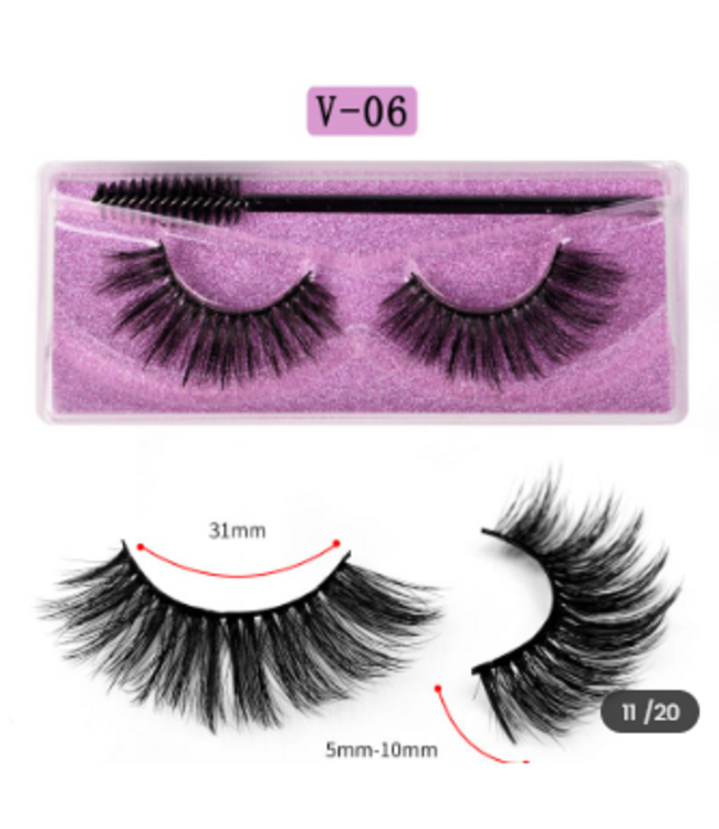 SAREBYS BEAUTY SUPPLY 3D MINK LASHES NATURAL FALSE LASHES W/ LASH BRUSH