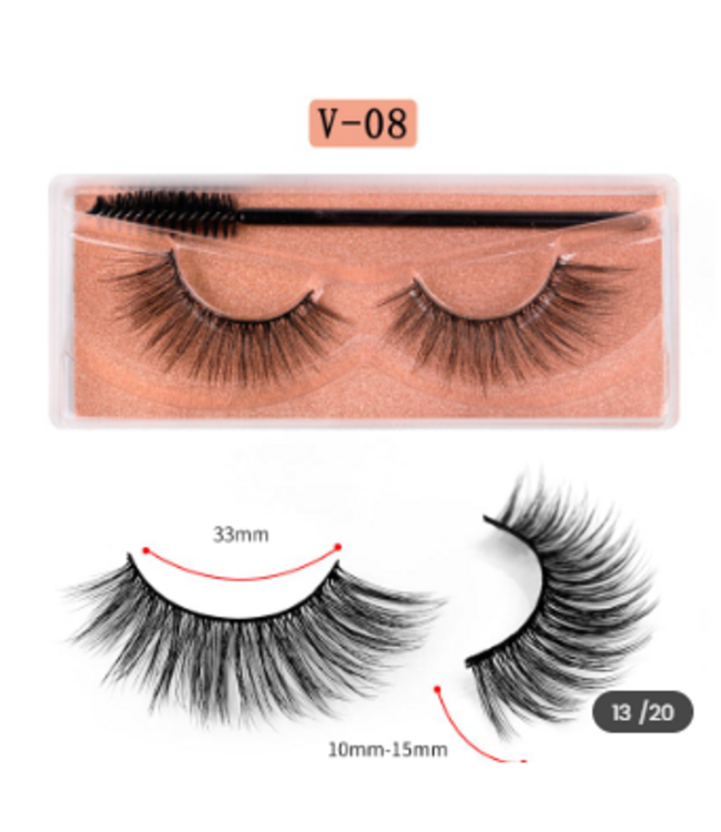 SAREBYS BEAUTY SUPPLY 3D MINK LASHES NATURAL FALSE LASHES W/ LASH BRUSH