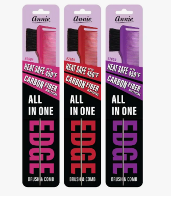 ANNIE 3 IN 1 EDGE BRUSH COMB HEAT SAFE