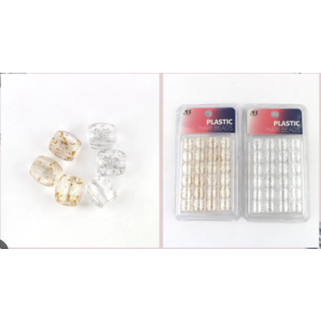 ANA BEAUTY ANA BEAUTY LARGE GLITTER  CLEAR BEADS